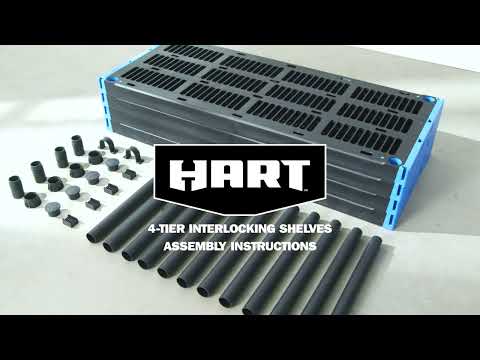 4-Tier Heavy-Duty 20"x 48" Interlocking Plastic Shelving