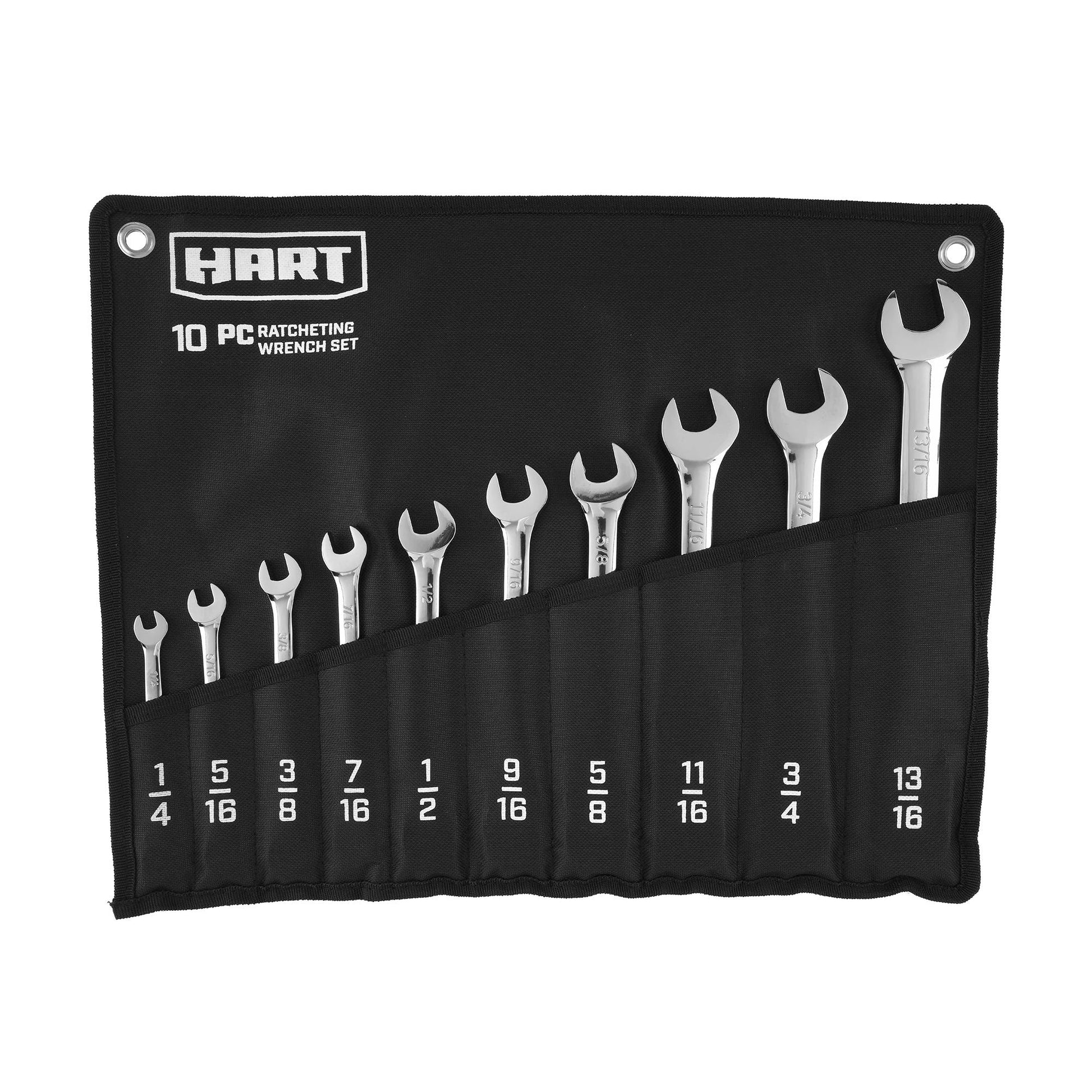 10 PC SAE Ratcheting Wrench Set