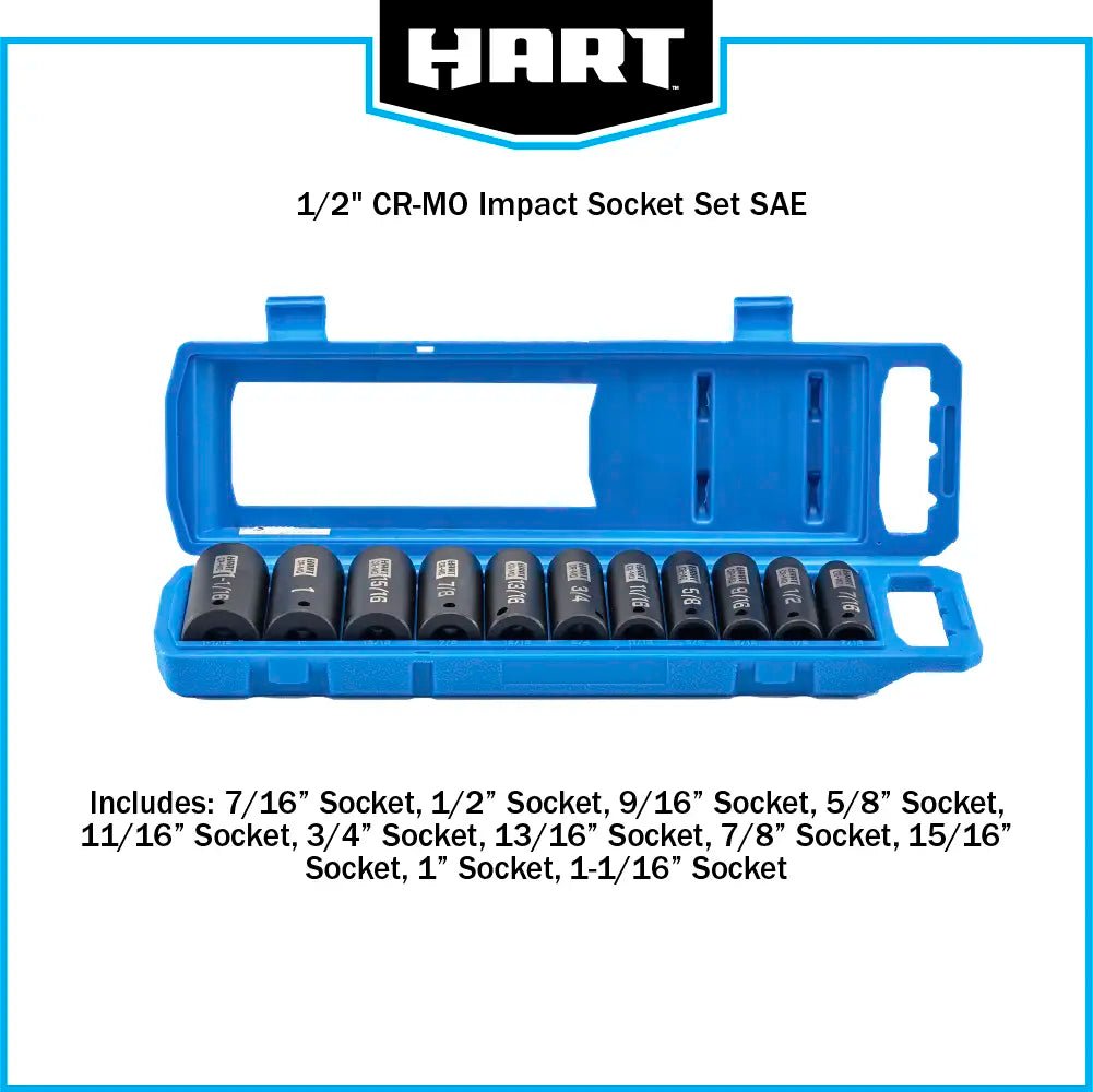 1/2" SAE Cr-Mo Impact Socket Set