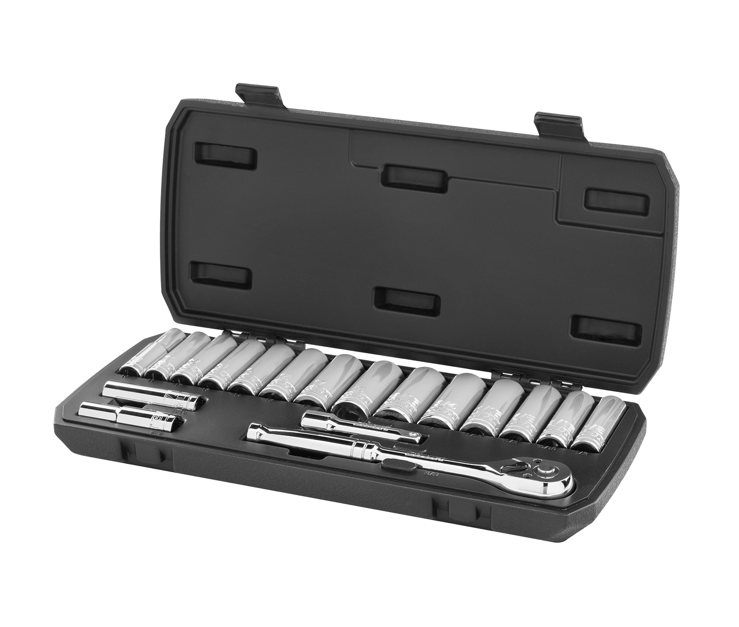 18 PC. 3/8" Deep Drive Socket Set with Ratchet