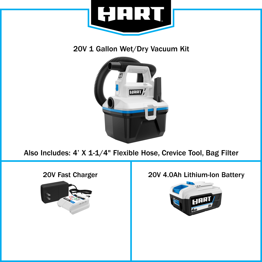 20V 1 Gallon Wet/Dry Vacuum Kit
