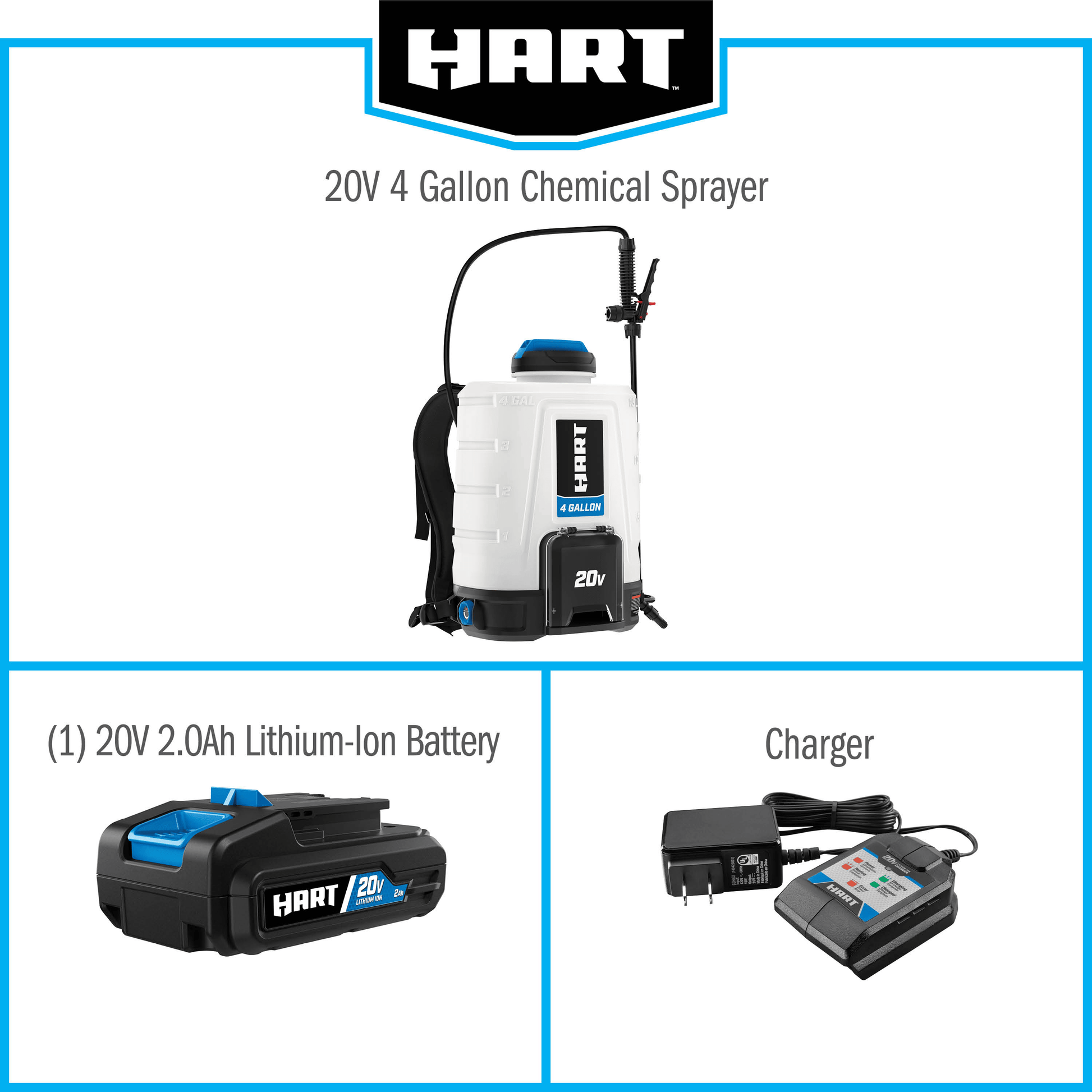 20V 4 Gallon Chemical Sprayer Kit