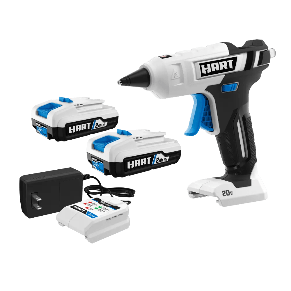 20V Glue Gun with 2-Pack 2Ah Battery and Charger Starter Kit Bundle