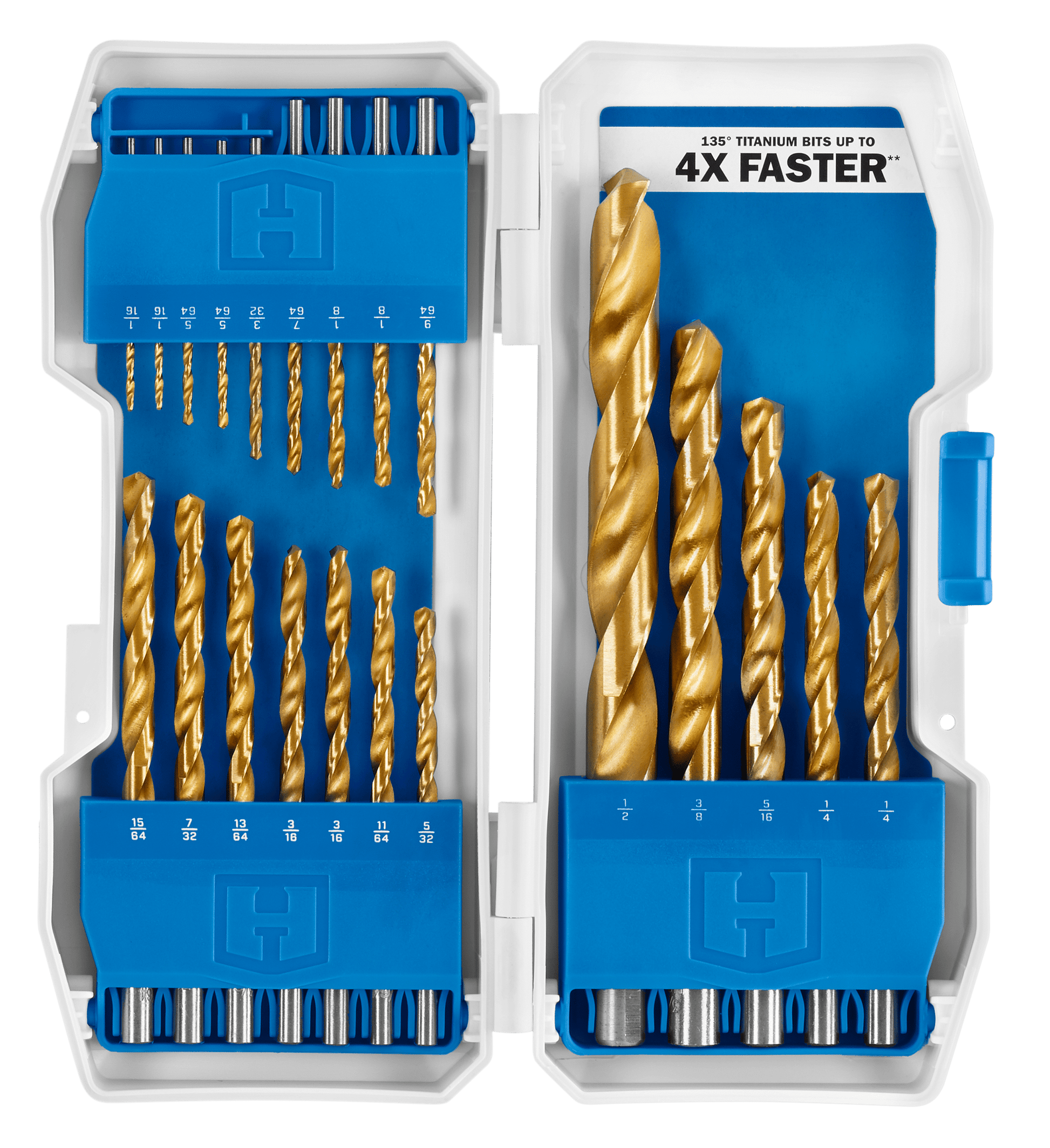 21 PC. Titanium Drill Bit Set