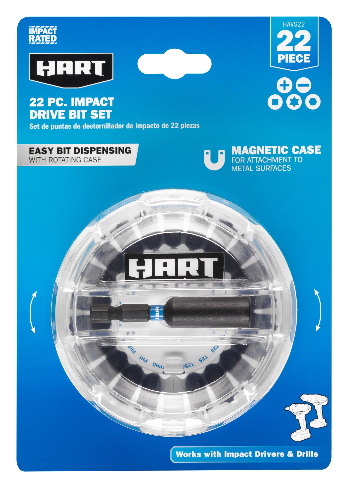 22 PC Impact Drive Bit Set
