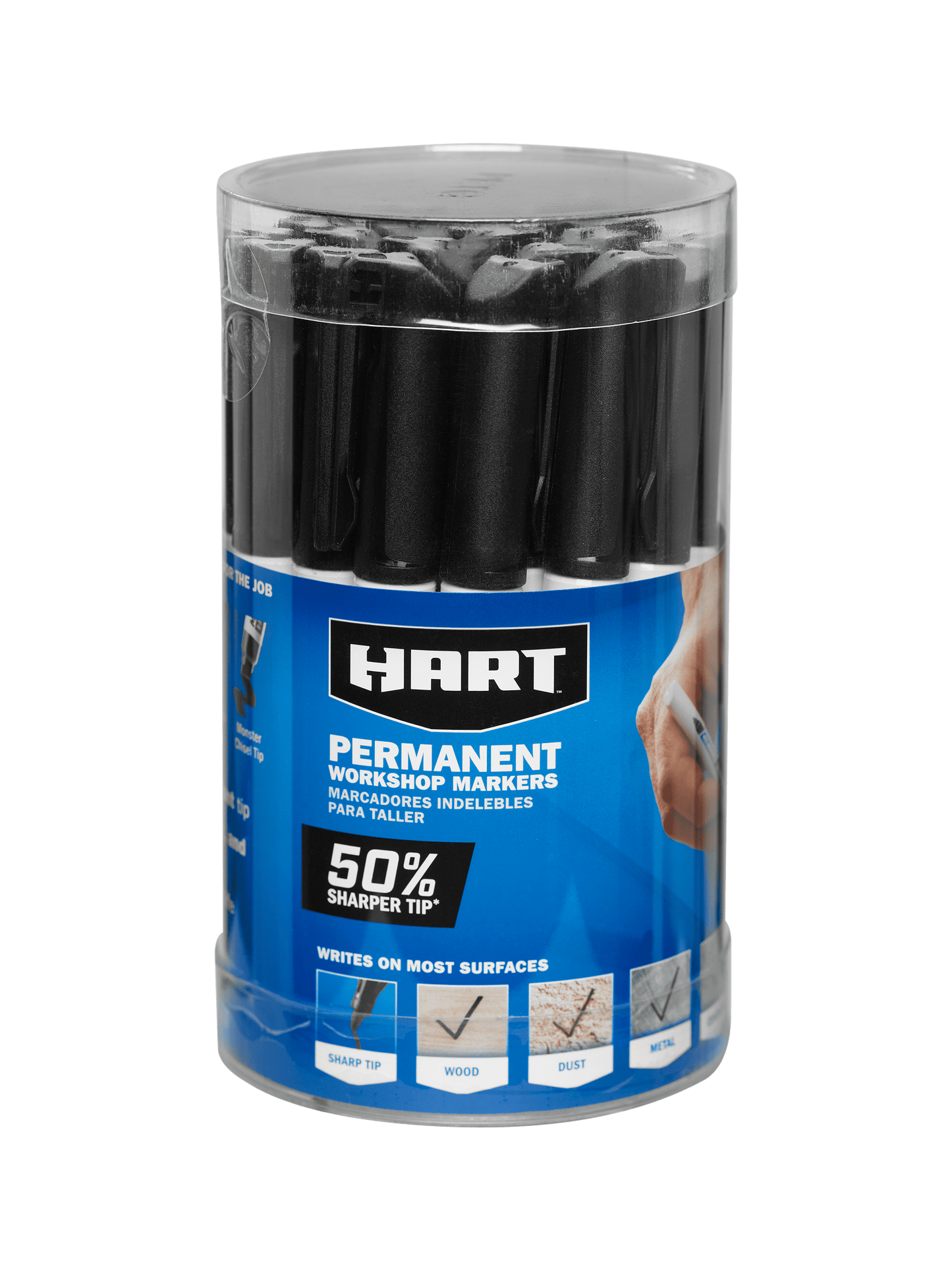 24 PK Sharp Tip Permanent Markers, Black