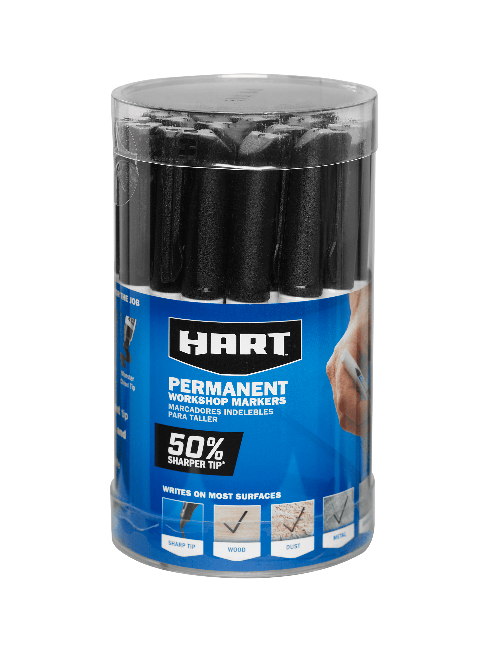 24 PK Sharp Tip Permanent Markers, Black