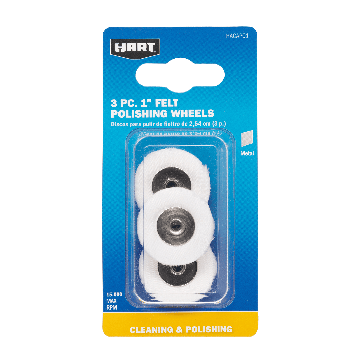 3 PC 1" Felt Polishing Wheels