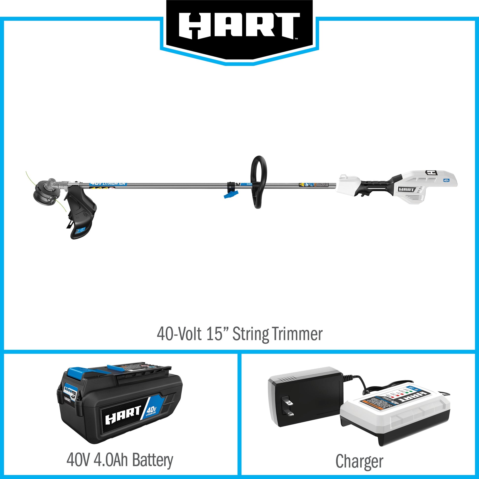 40V 15" String Trimmer Kit- Attachment Capable
