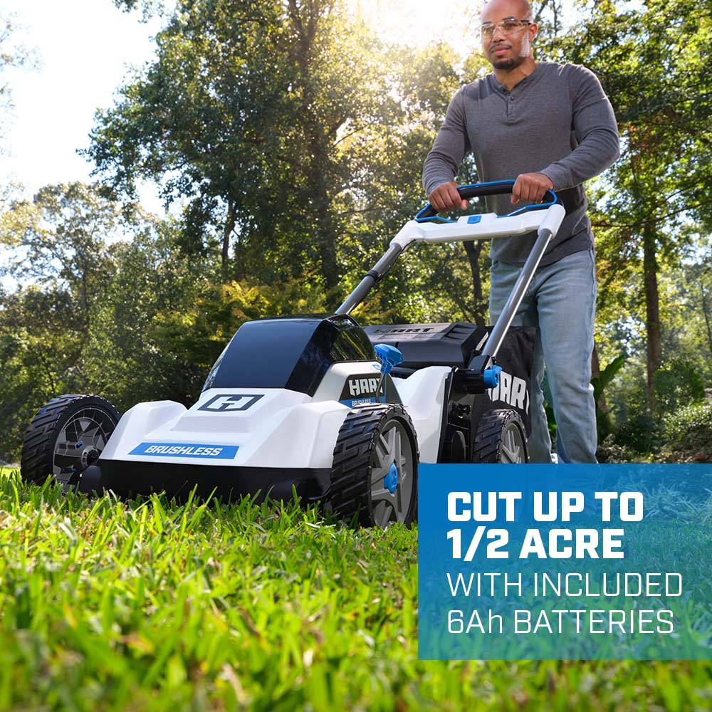40V 20" Battery Powered Brushless Push Mower Kit