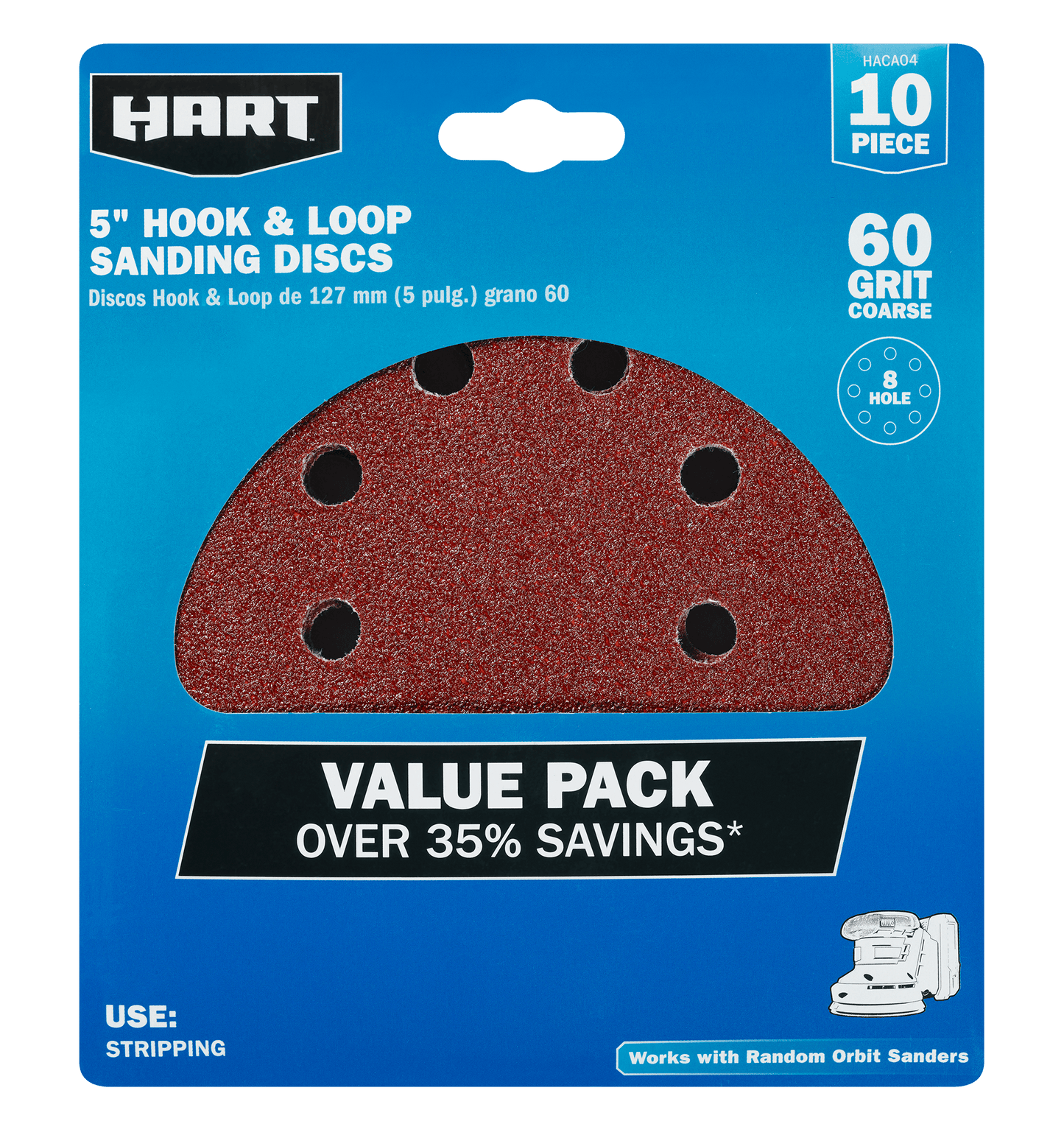 5" Hook & Loop Sanding Discs - 60 Grit