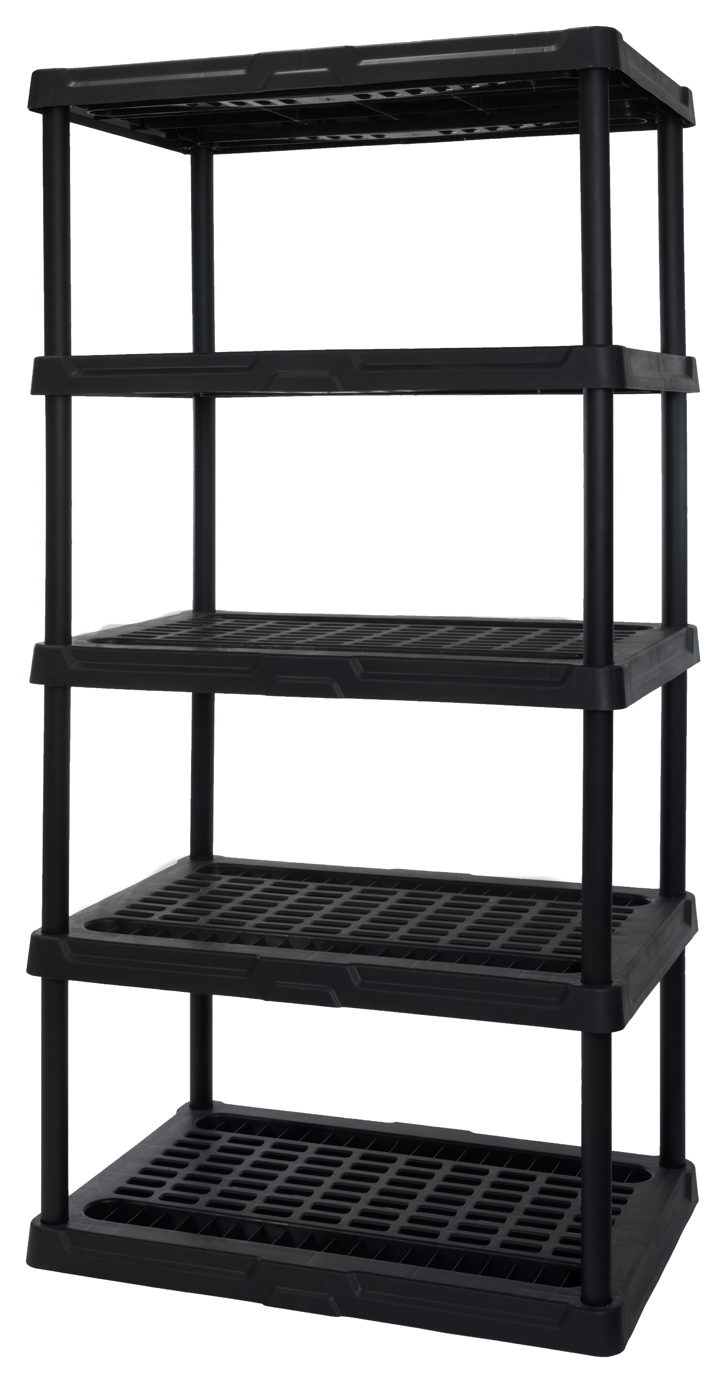 5 Tier 24" x 36" x 72" Heavy-Duty Plastic Ventilated Shelf for Storage & Organization