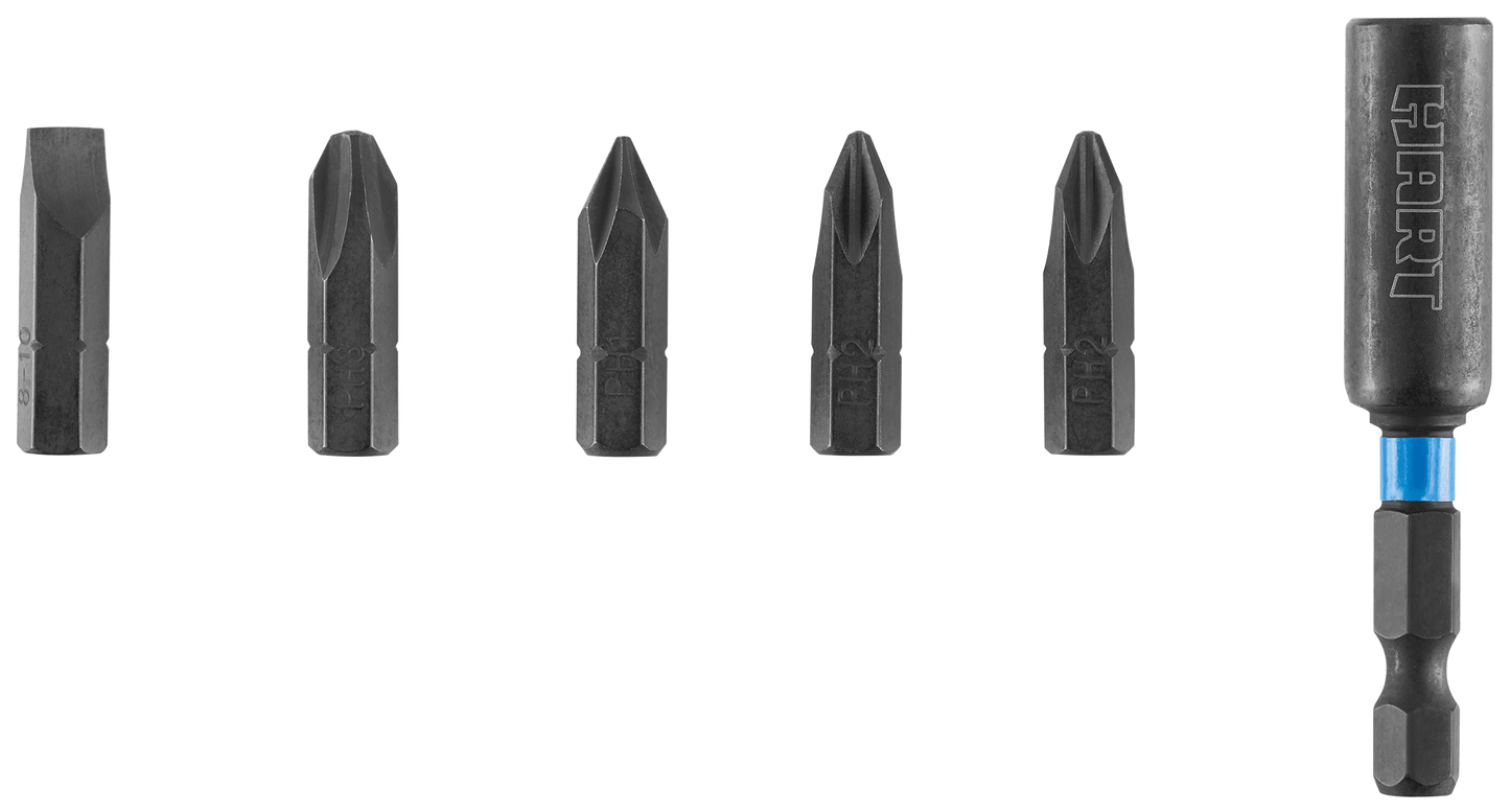 6 PC. Impact Driver Bit Set