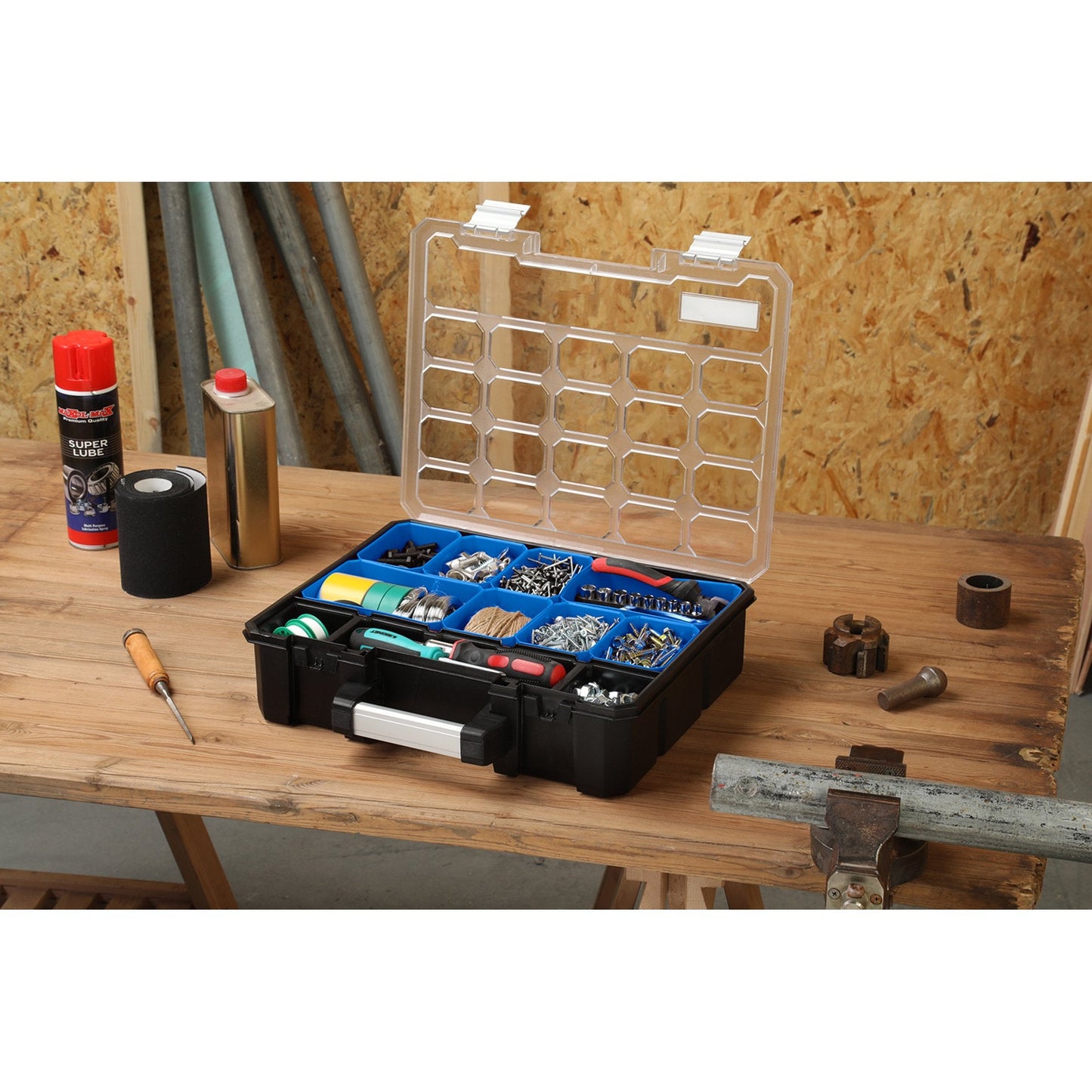 9-Compartment Deep Bin Organizer
