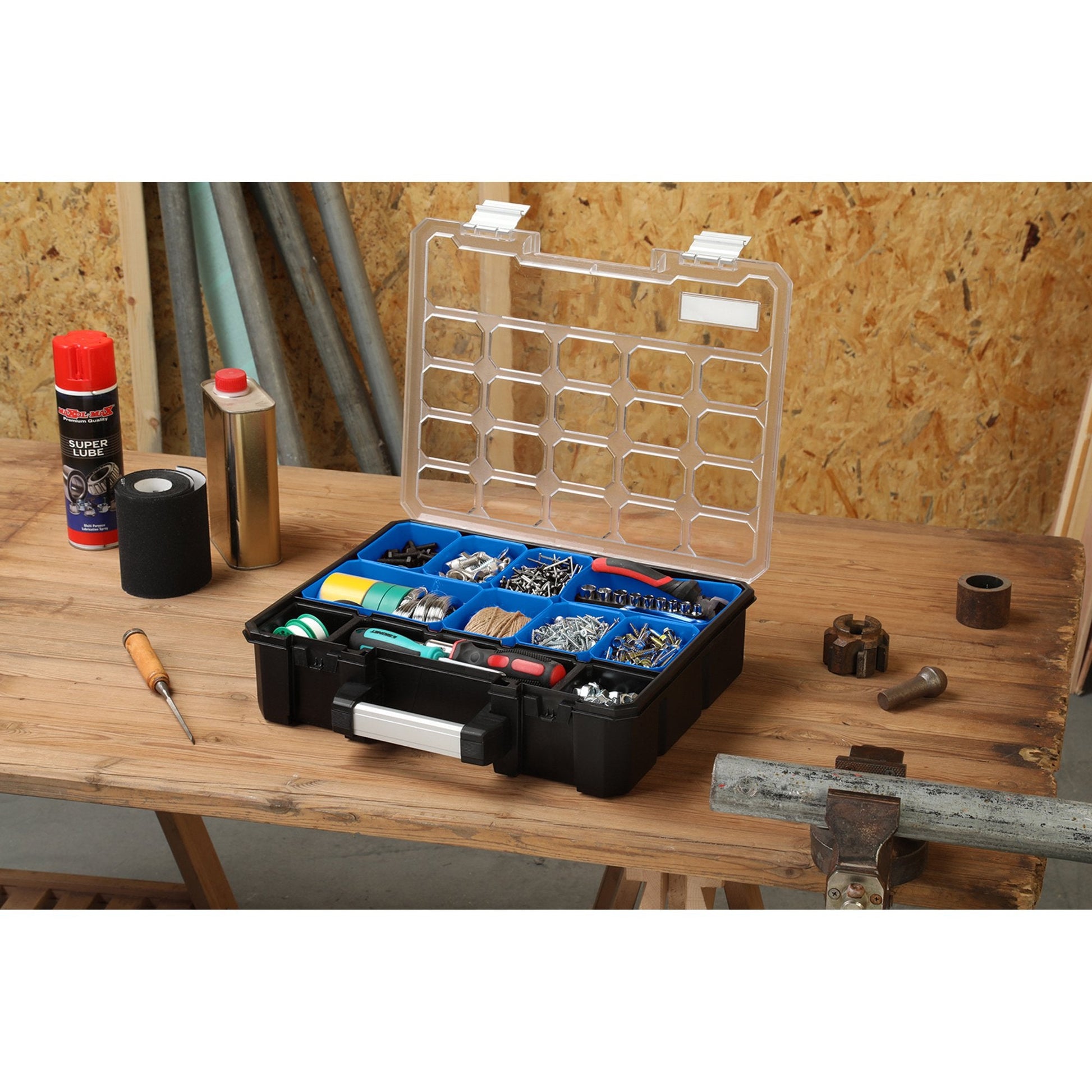 9-Compartment Deep Bin Organizer