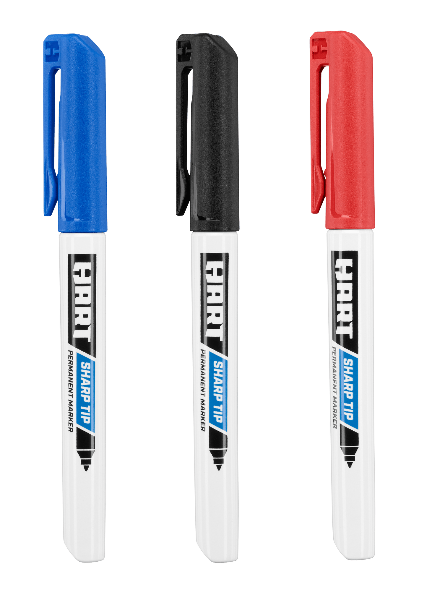 HART Sharp Tip Permanent Markers, 36-Pack, Black, Red and Blue