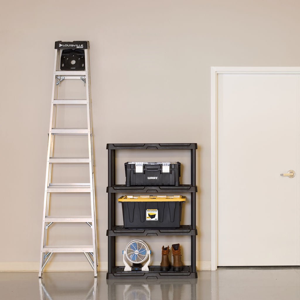 Heavy Duty 4-tier, 600lb Capacity Plastic Ventilated Shelf
