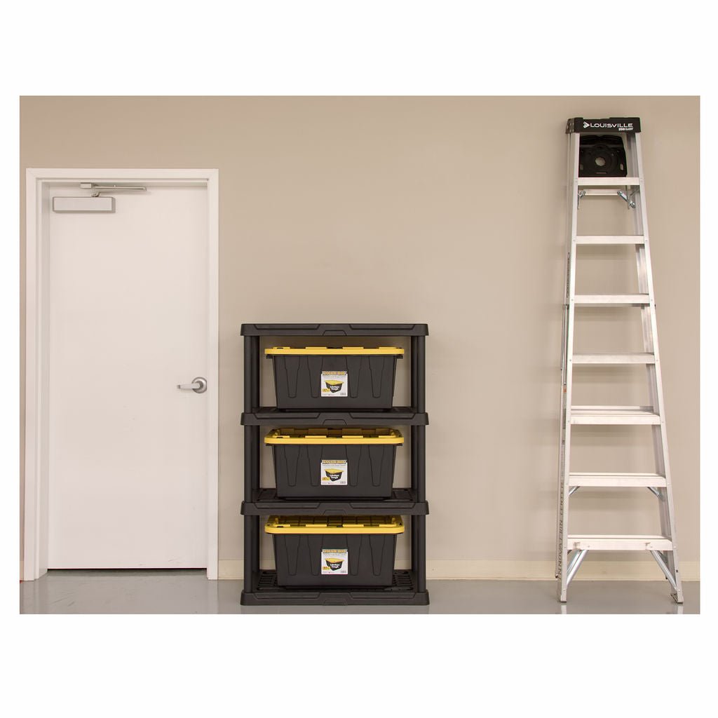 Heavy Duty 4-tier, 600lb Capacity Plastic Ventilated Shelf