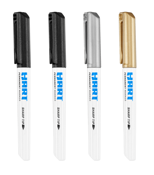 Variety 4 PK. Sharp Tip Permanent Workshop Markers