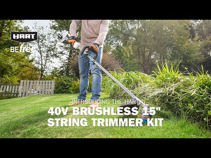 40V Brushless 15" String Trimmer Kit- Attachment Capable