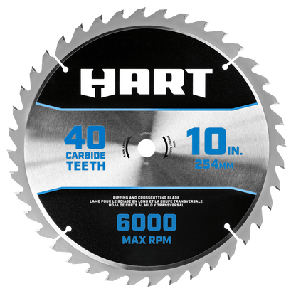 10” 40T & 60T Ripping & Crosscutting Miter Saw Blades