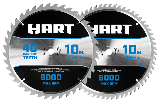 10” 40T & 60T Ripping & Crosscutting Miter Saw Blades