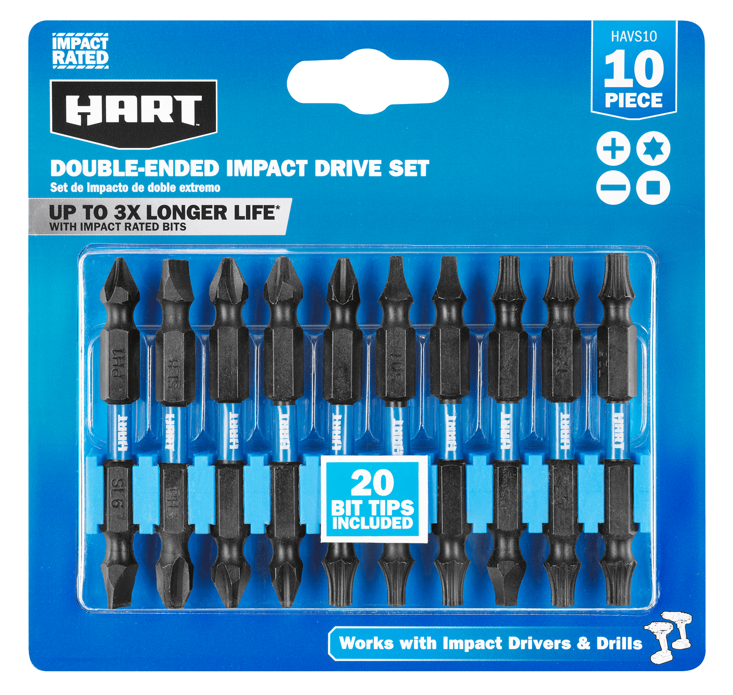 10 PC. Double-Ended Impact Drive Set