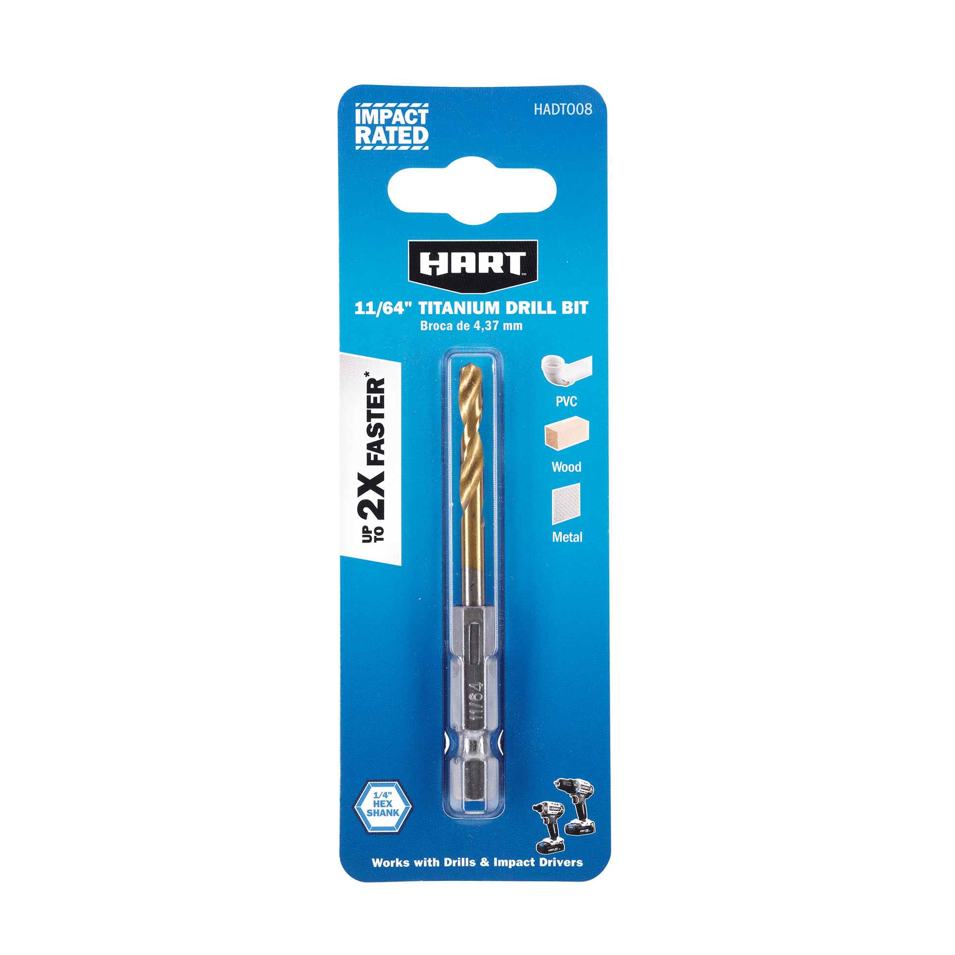 11/64" Titanium Drill Bit