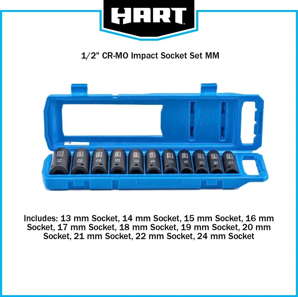 1/2" MM Cr-Mo Impact Socket Set