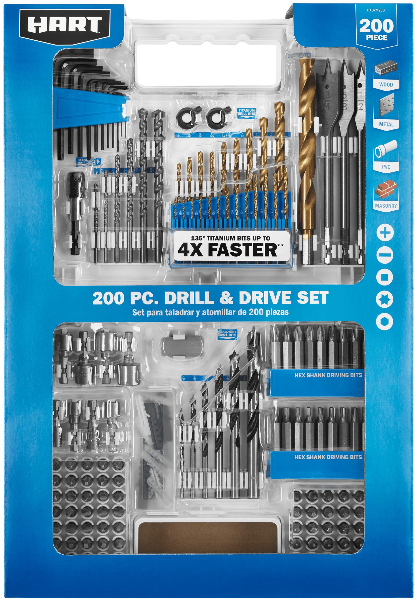 200 PC. Drill & Drive Set