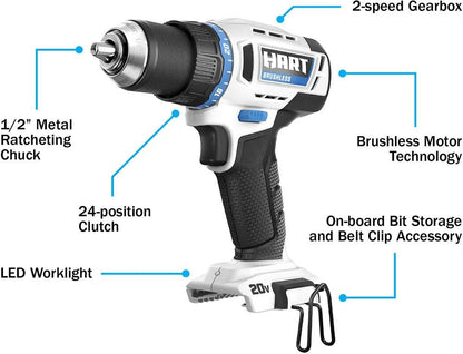 20V 1/2" Brushless Drill/Driver Kit