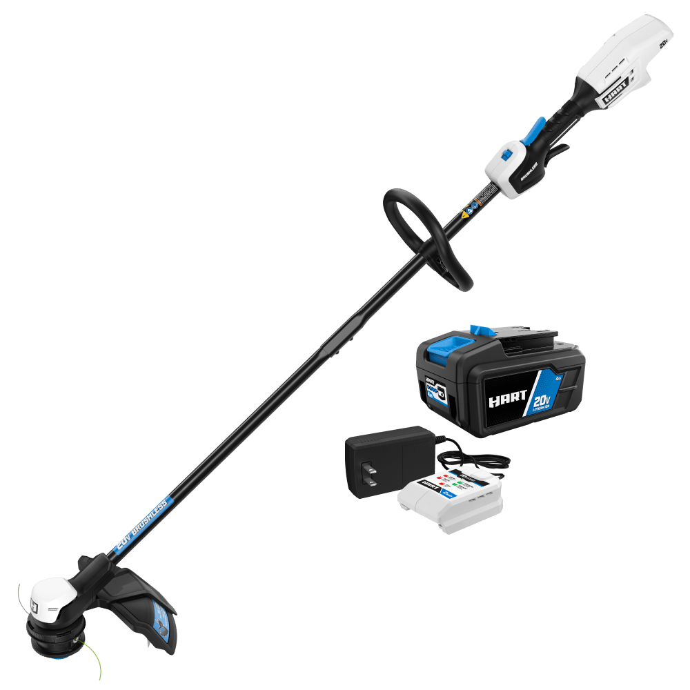 20V 13-inch Brushless String Trimmer with 4Ah Battery and Charger Starter Kit Bundle