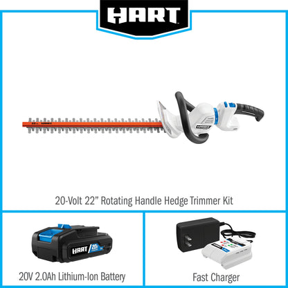 20V 22" Rotating Handle Hedge Trimmer Kit