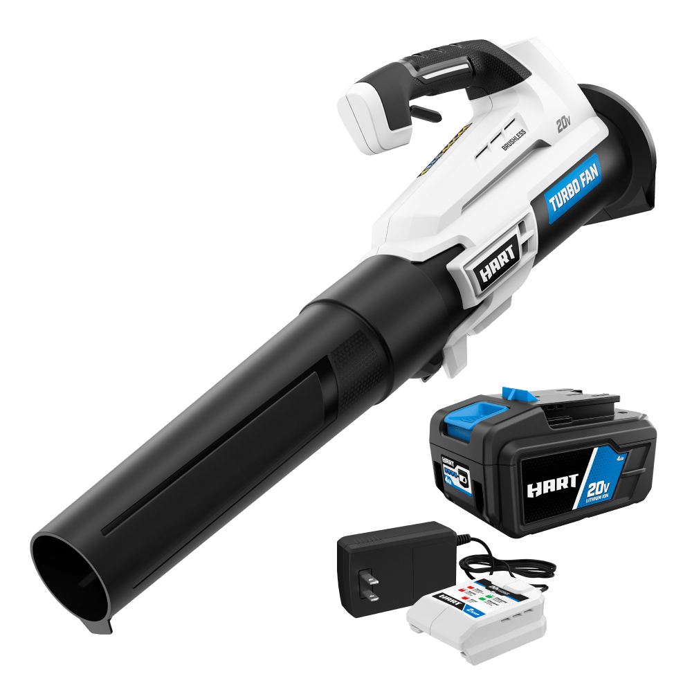 20V 350 CFM Brushless Blower with 4Ah Battery and Charger Starter Kit Bundle
