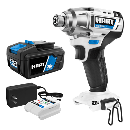 20V Brushless Impact Driver, Gen 2 with 4Ah Battery and Charger Starter Kit Bundle