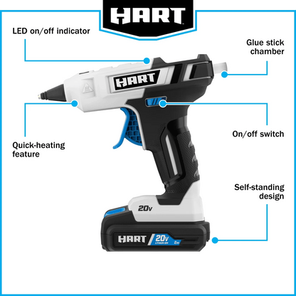 20V Cordless Glue Gun (Battery and Charger Not Included)