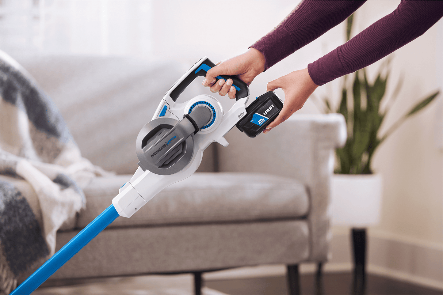 20V Cordless Stick Vacuum w/ Brushless Motor Technology (Battery and Charger Not Included)