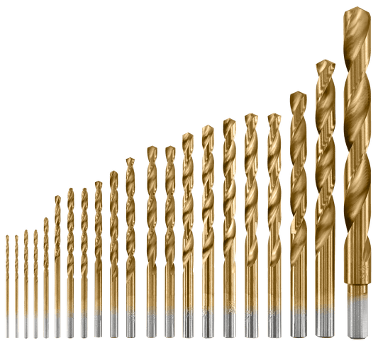 21 PC. Titanium Drill Bit Set