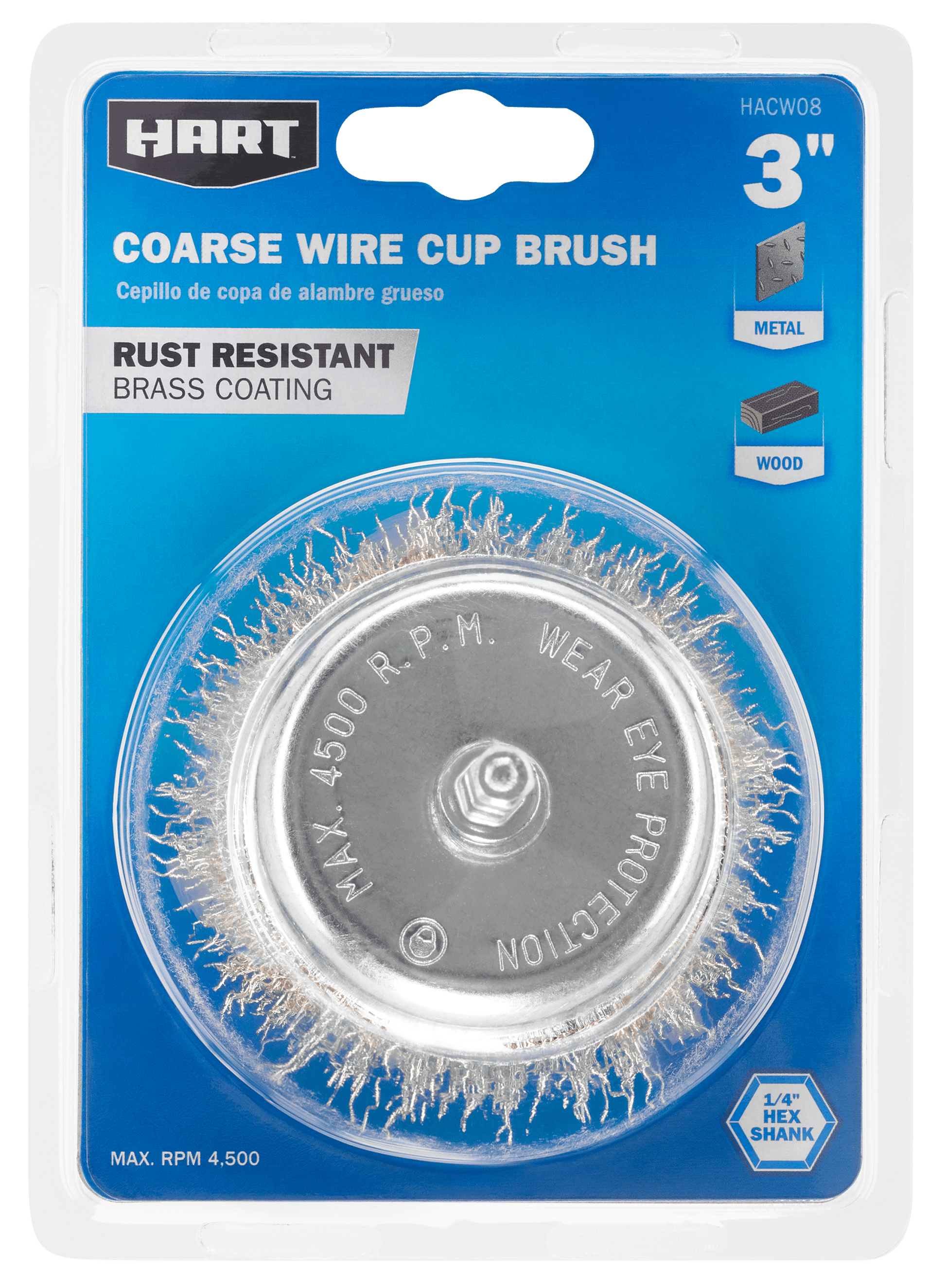 3" Coarse Wire Cup Brush