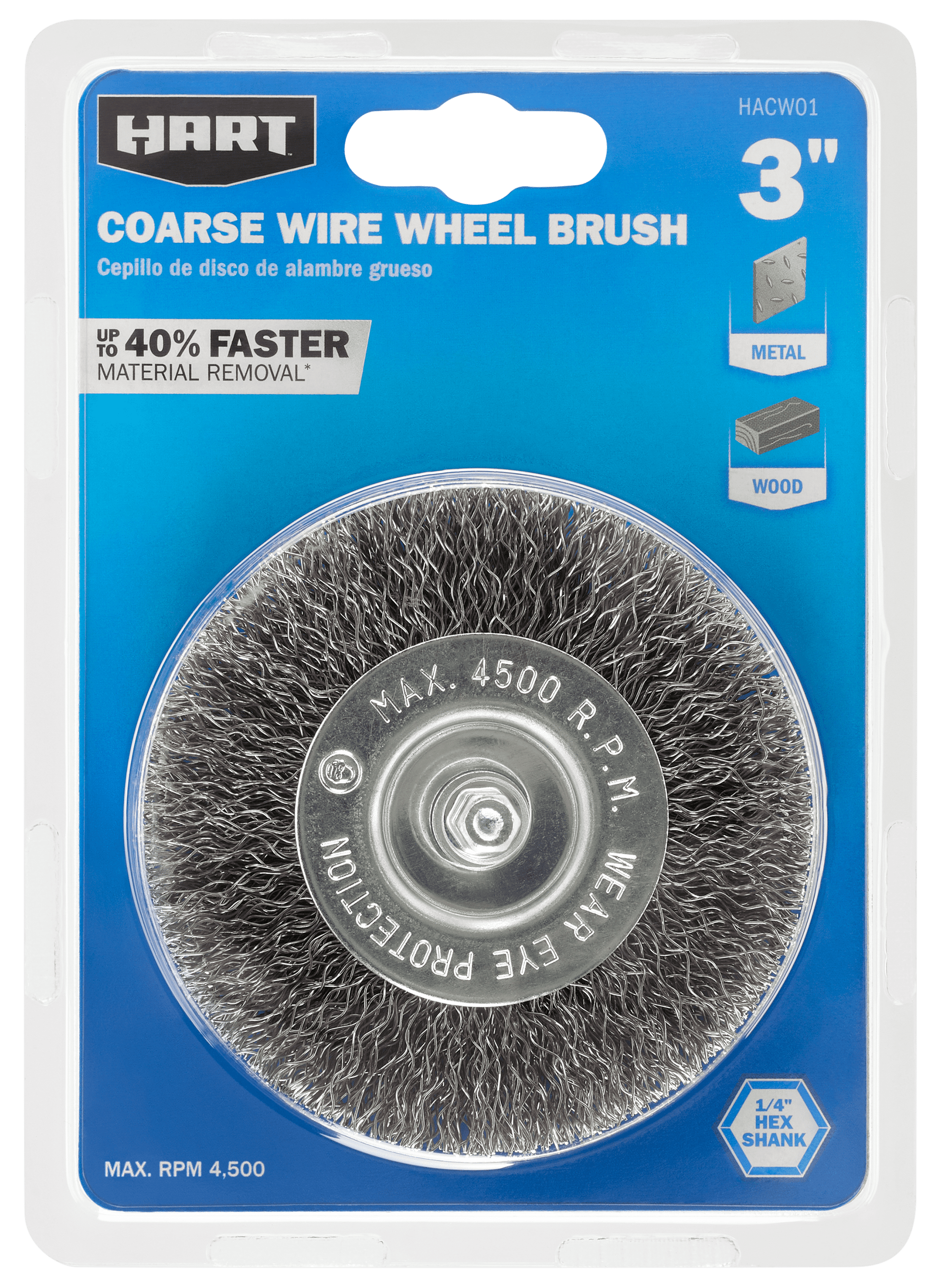 3" Coarse Wire Wheel Brush