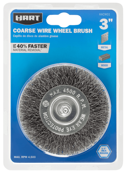 3" Coarse Wire Wheel Brush