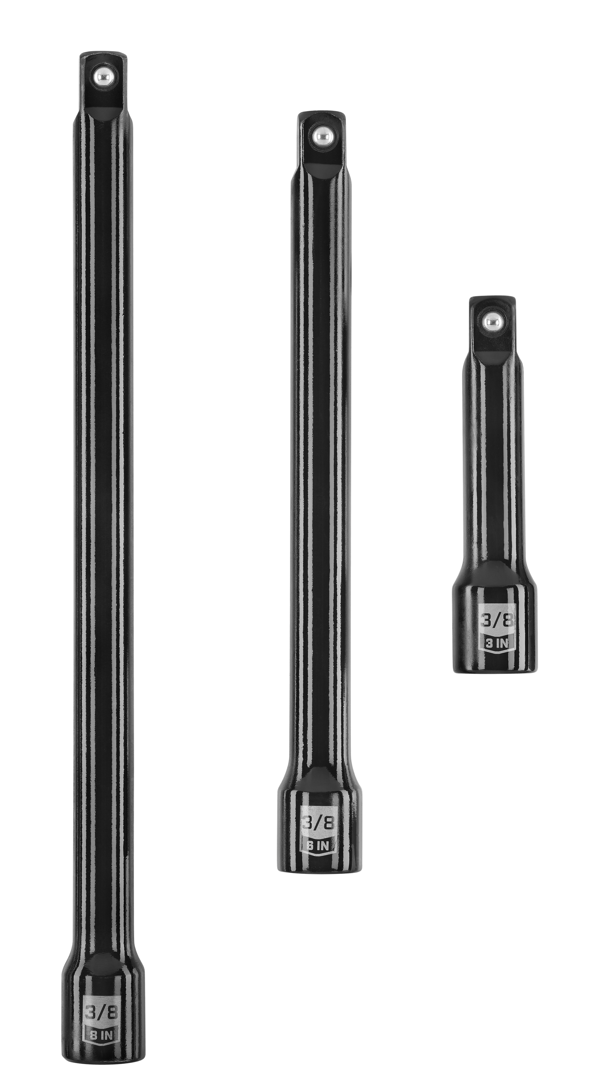 3 PC. 3/8" Drive Impact Extension Bar Set