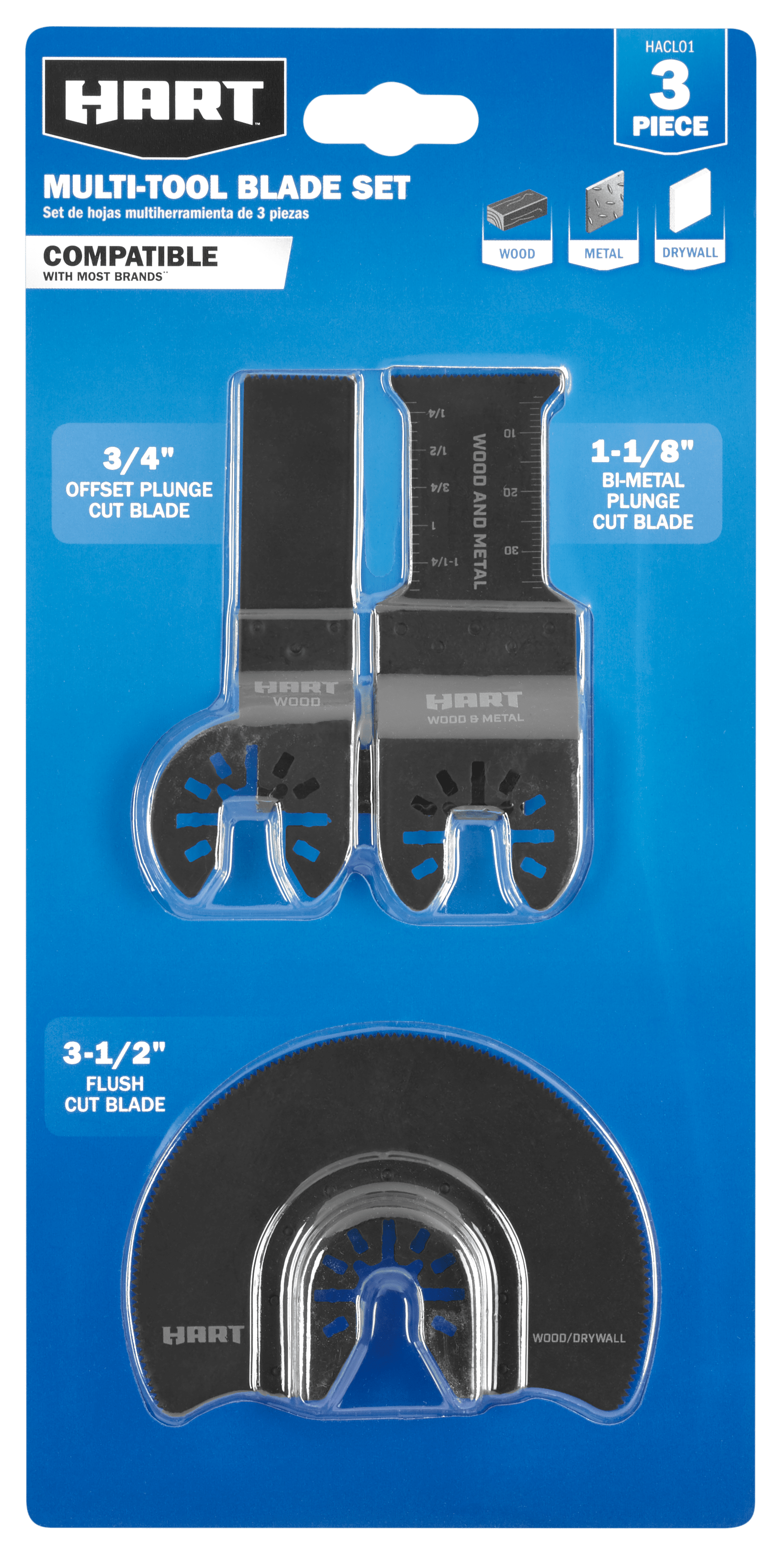 3 PC. Multi-Tool Blade Set