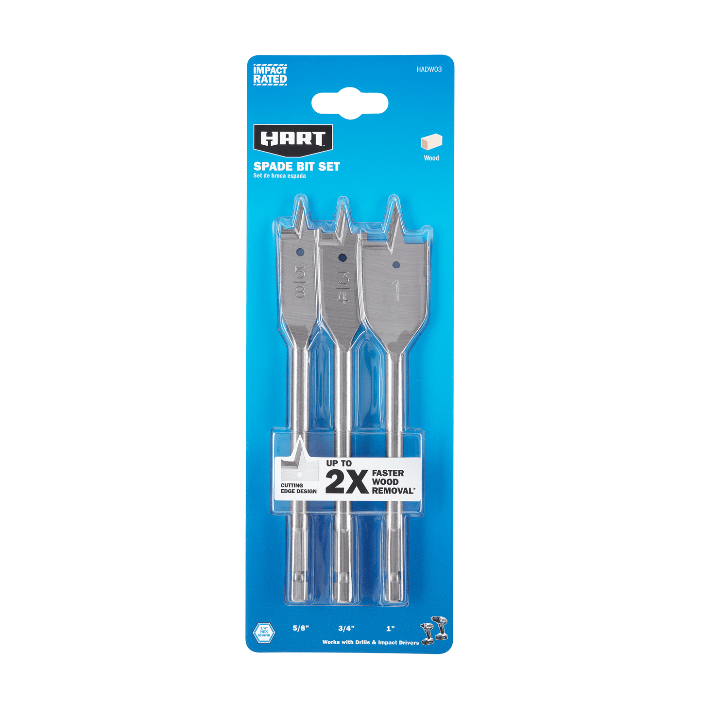 3 PC Spade Bit Set