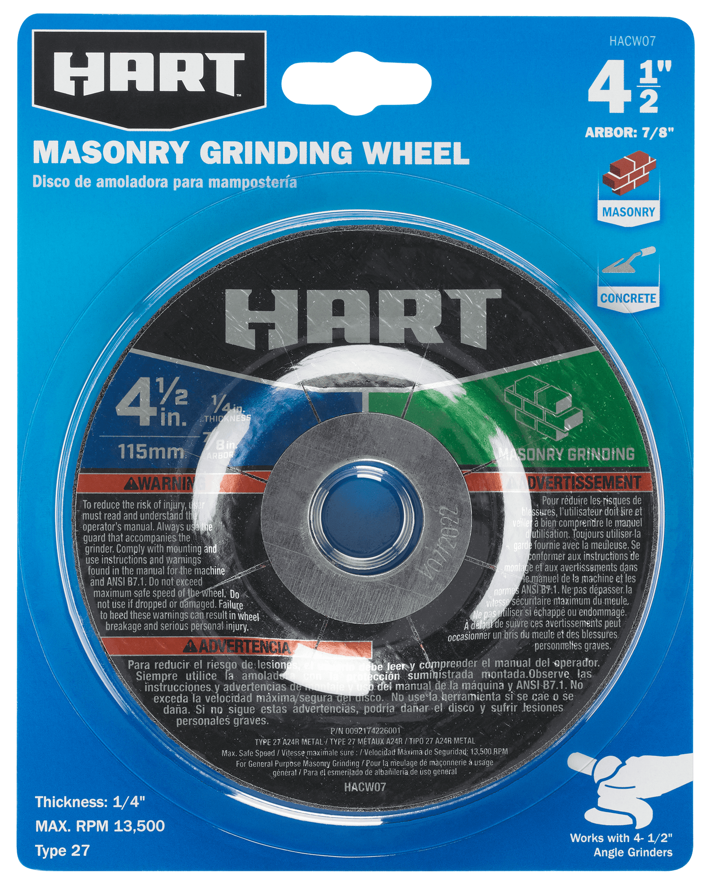 4-1/2" Masonry Grinding Wheel