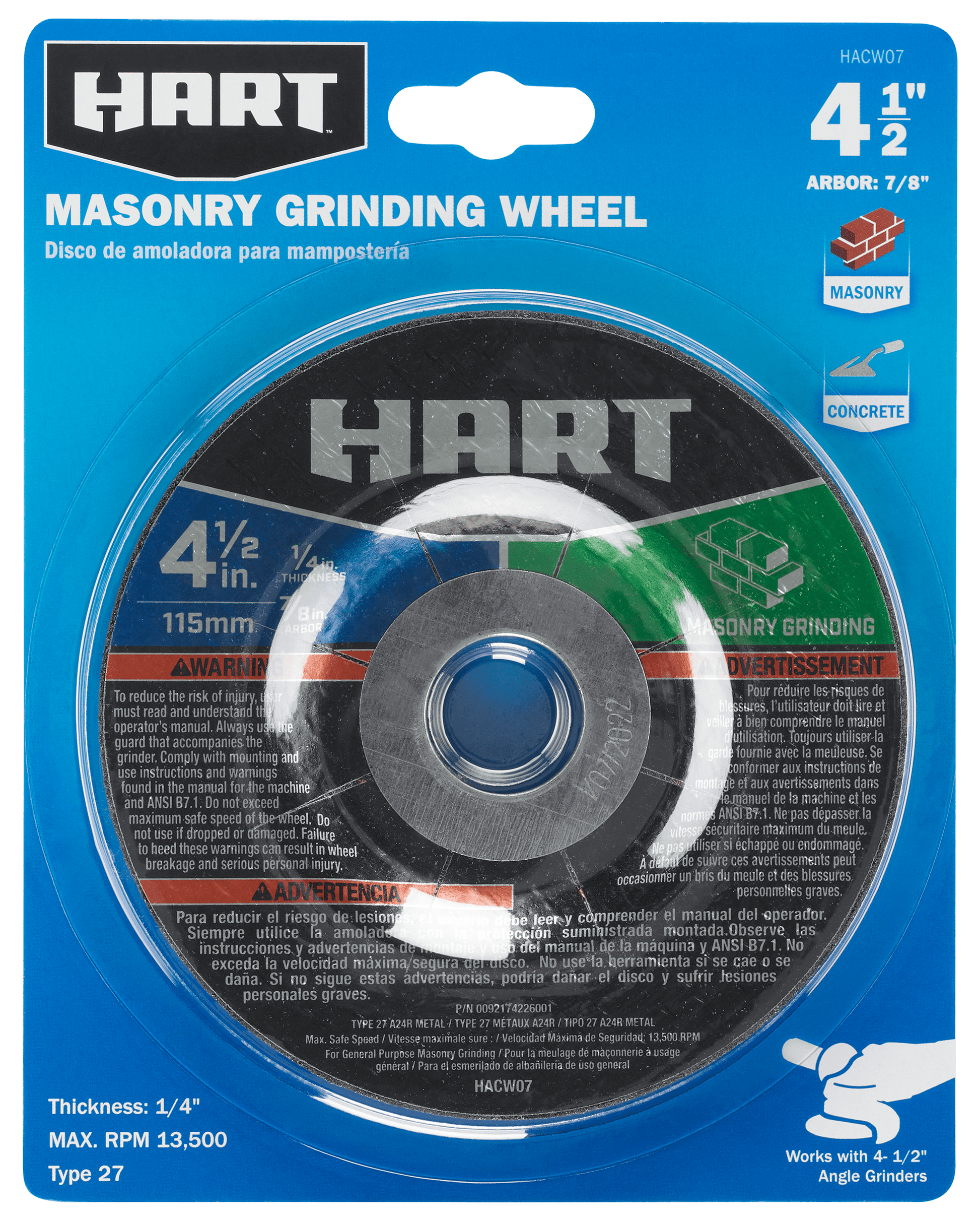 4-1/2" Masonry Grinding Wheel