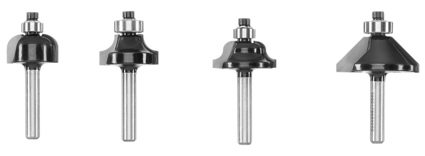 4 PC. Decorative Router Bit Set