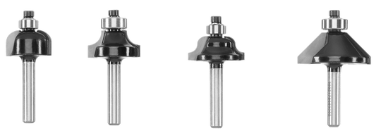 4 PC. Decorative Router Bit Set