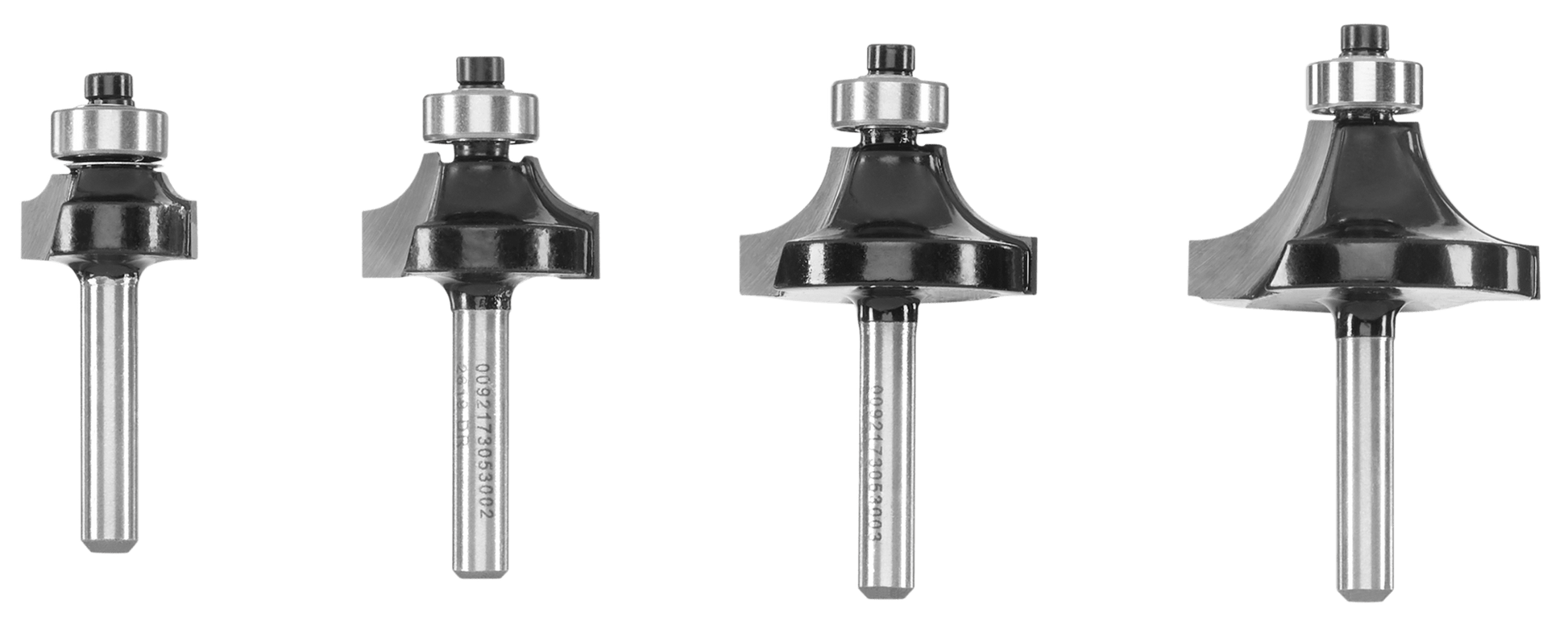 4 PC. Roundover Router Bit Set