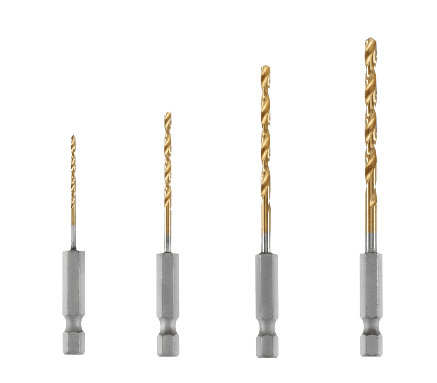 4 PC. Titanium Drill Bit Set